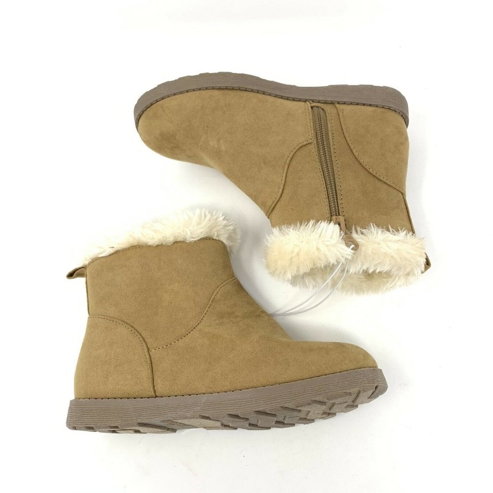 NWT Cat & Jack Girls' Haiden Tan Winter Boots - Picture 6 of 12